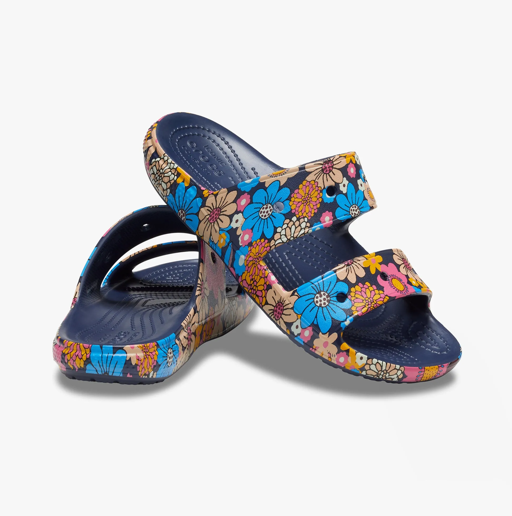 208975-4HQ CLASSIC RETRO Unisex Sandals Navy/Multi