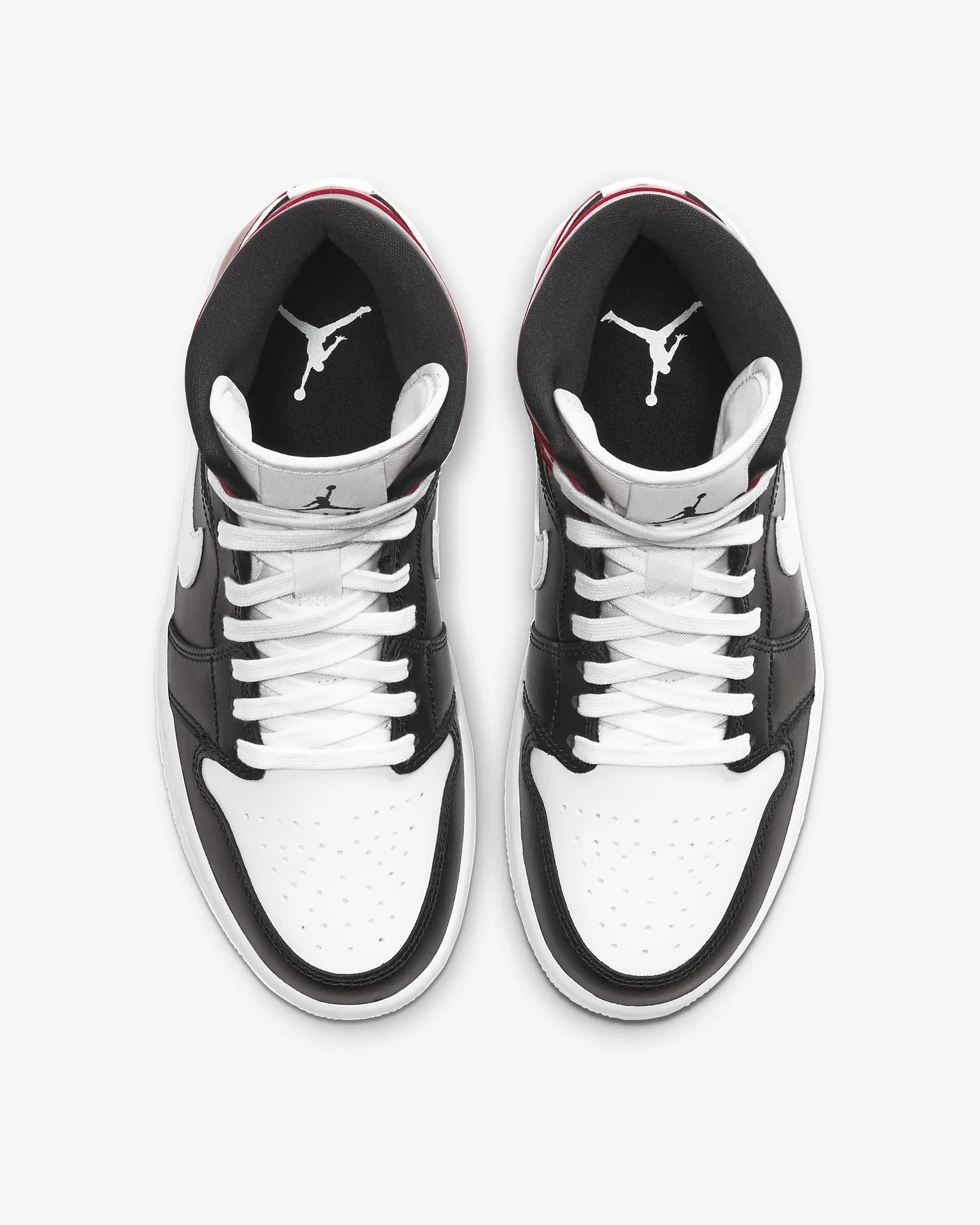 Air Jordan 1 Mid (White/Noble Red/Black)