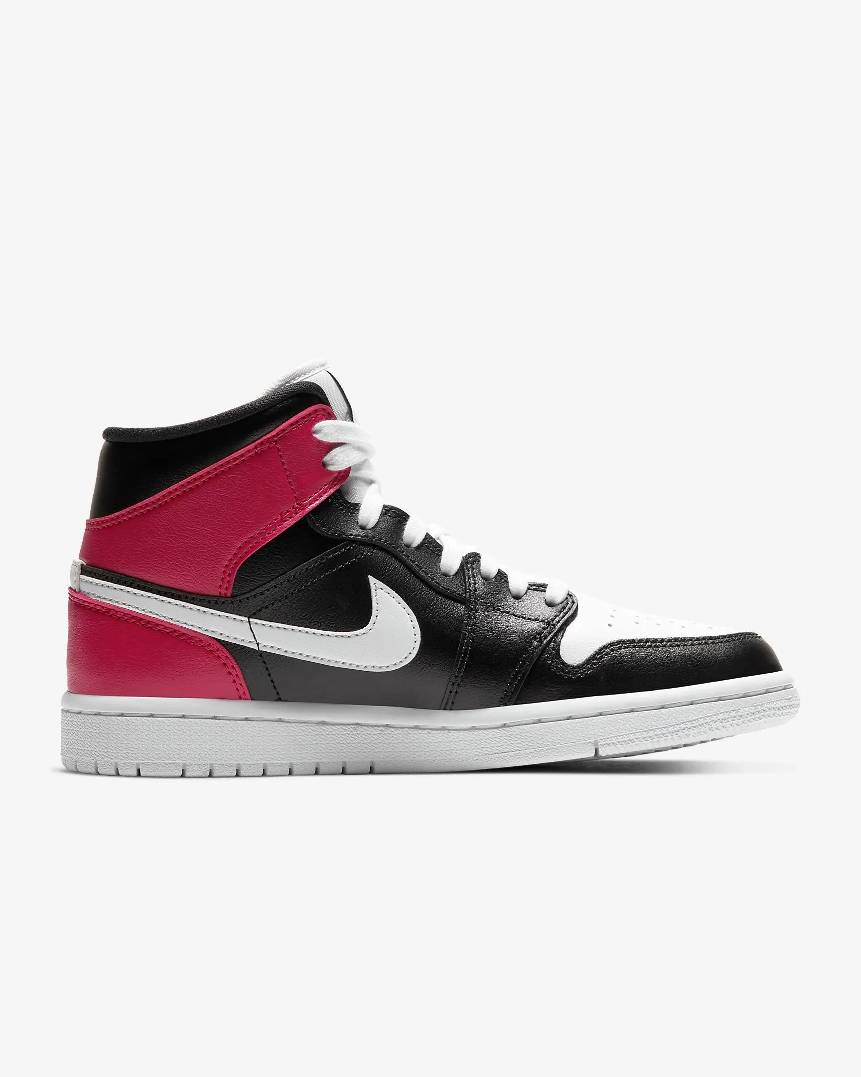 Air Jordan 1 Mid (White/Noble Red/Black)