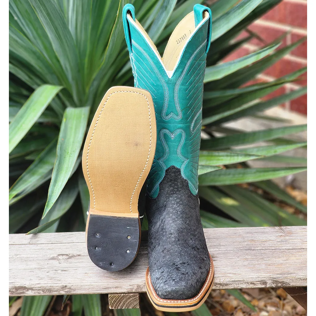 Anderson Bean Olathe Women's Turquoise & Dark Grey Carpincho Boots