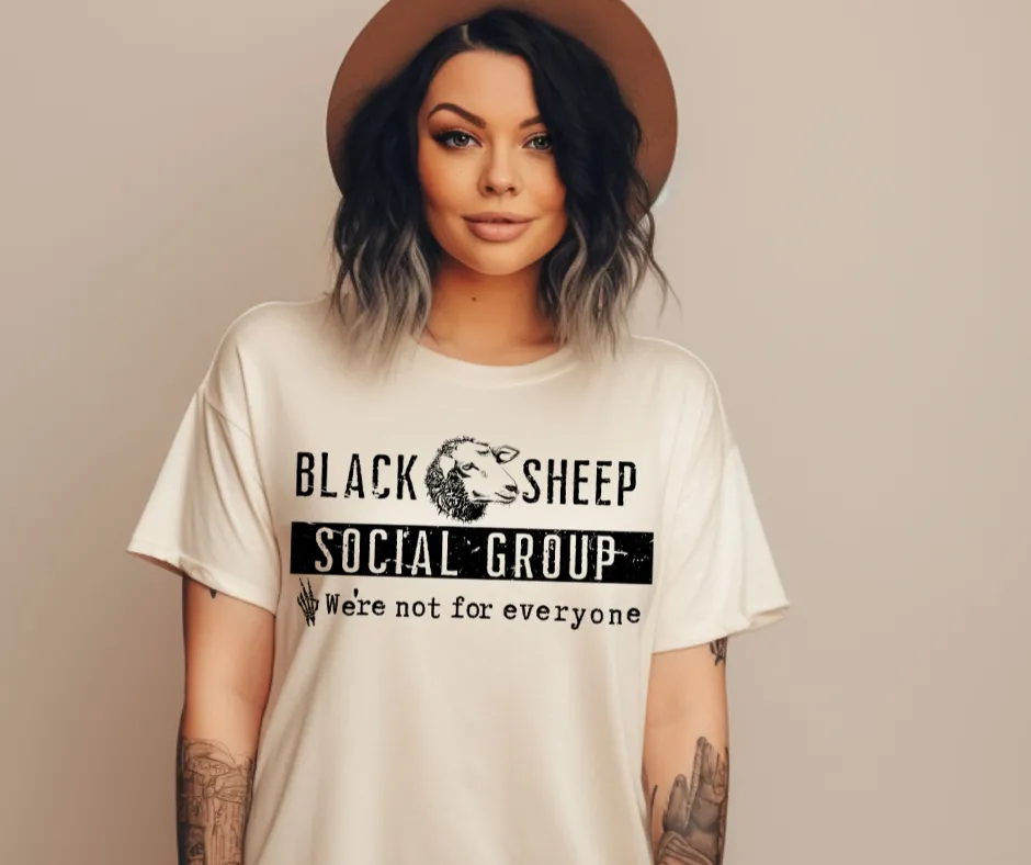 Black Sheep Social Group | Funny Comfort Colors Tee