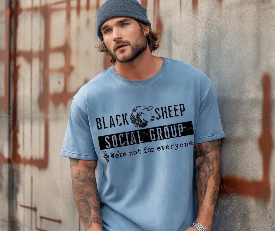 Black Sheep Social Group | Funny Comfort Colors Tee