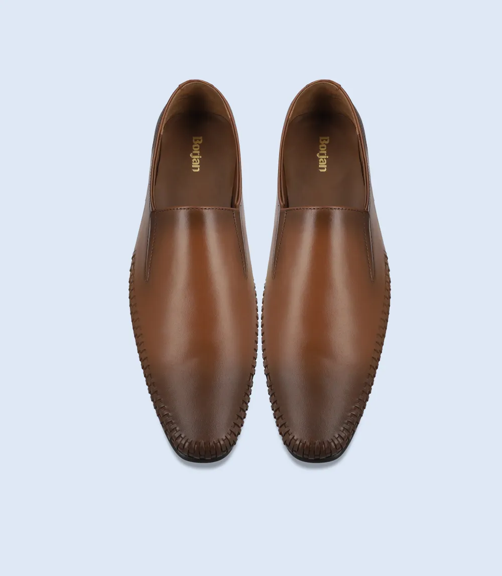 BM6691-BROWN-Men Slip On