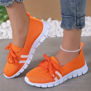 Breathable Soft Sole Knitted Mesh Sneaker Shoes for Women