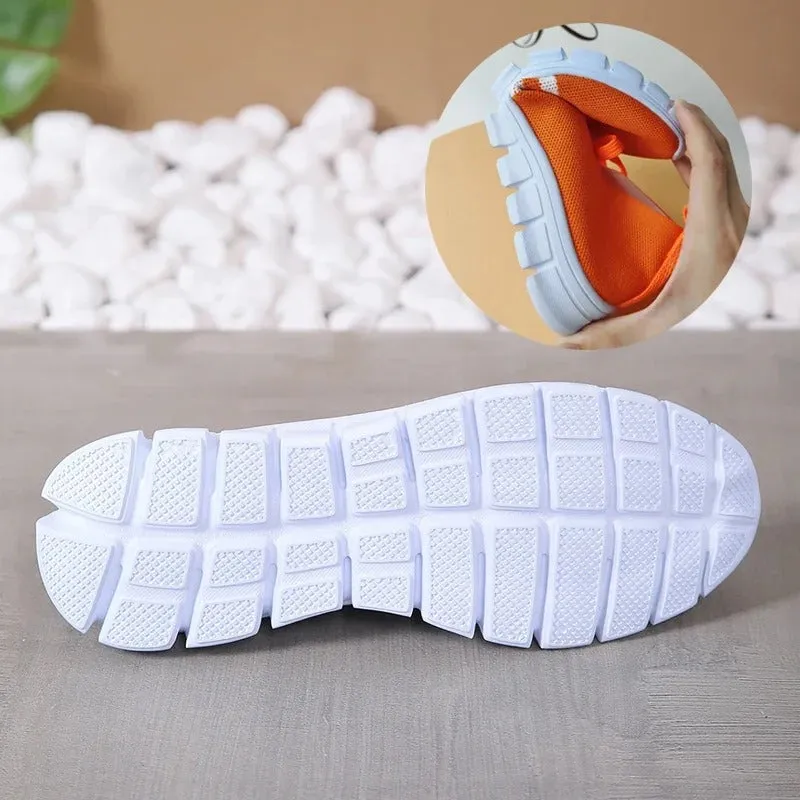 Breathable Soft Sole Knitted Mesh Sneaker Shoes for Women