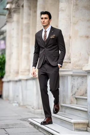 Brown Three Piece Men's Suit.