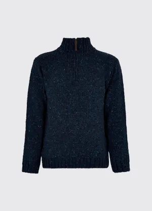 Callaghan Men’s Irish Knit Donegal Sweater - Navy