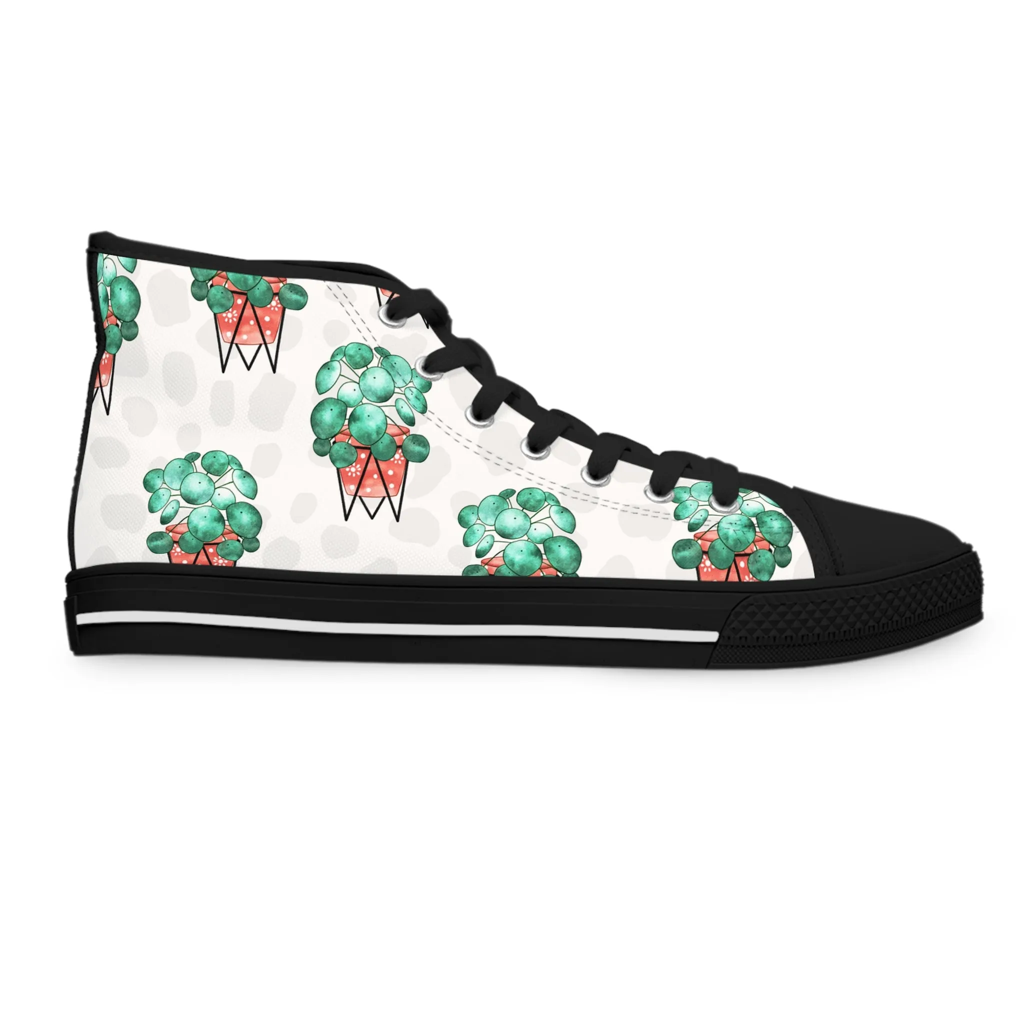Chinese Money Plant Women's High Top Sneakers