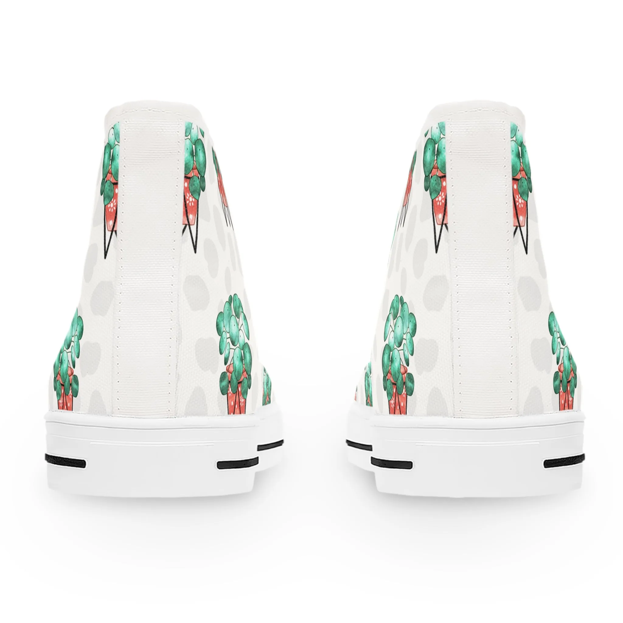 Chinese Money Plant Women's High Top Sneakers