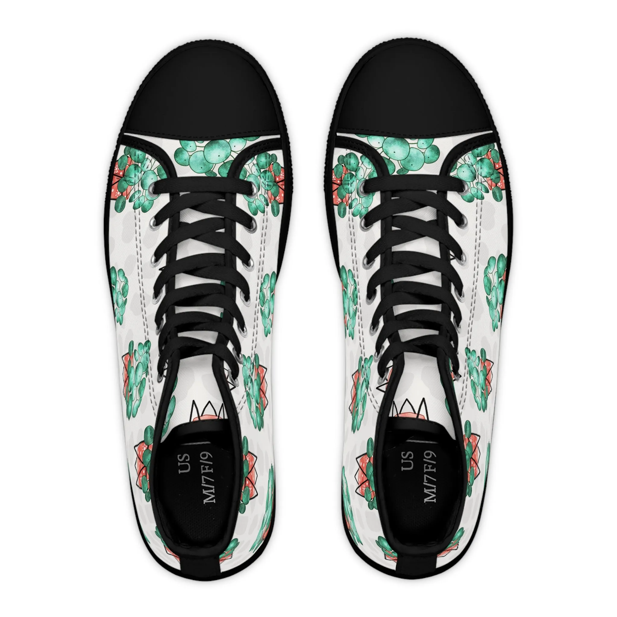 Chinese Money Plant Women's High Top Sneakers