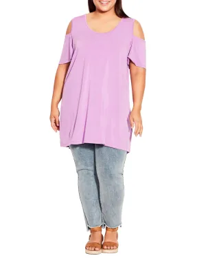 Claire Cold Shoulder Tunic | Lilac