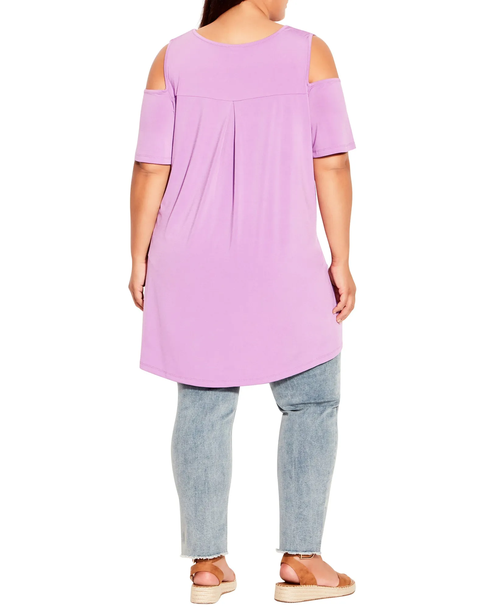Claire Cold Shoulder Tunic | Lilac