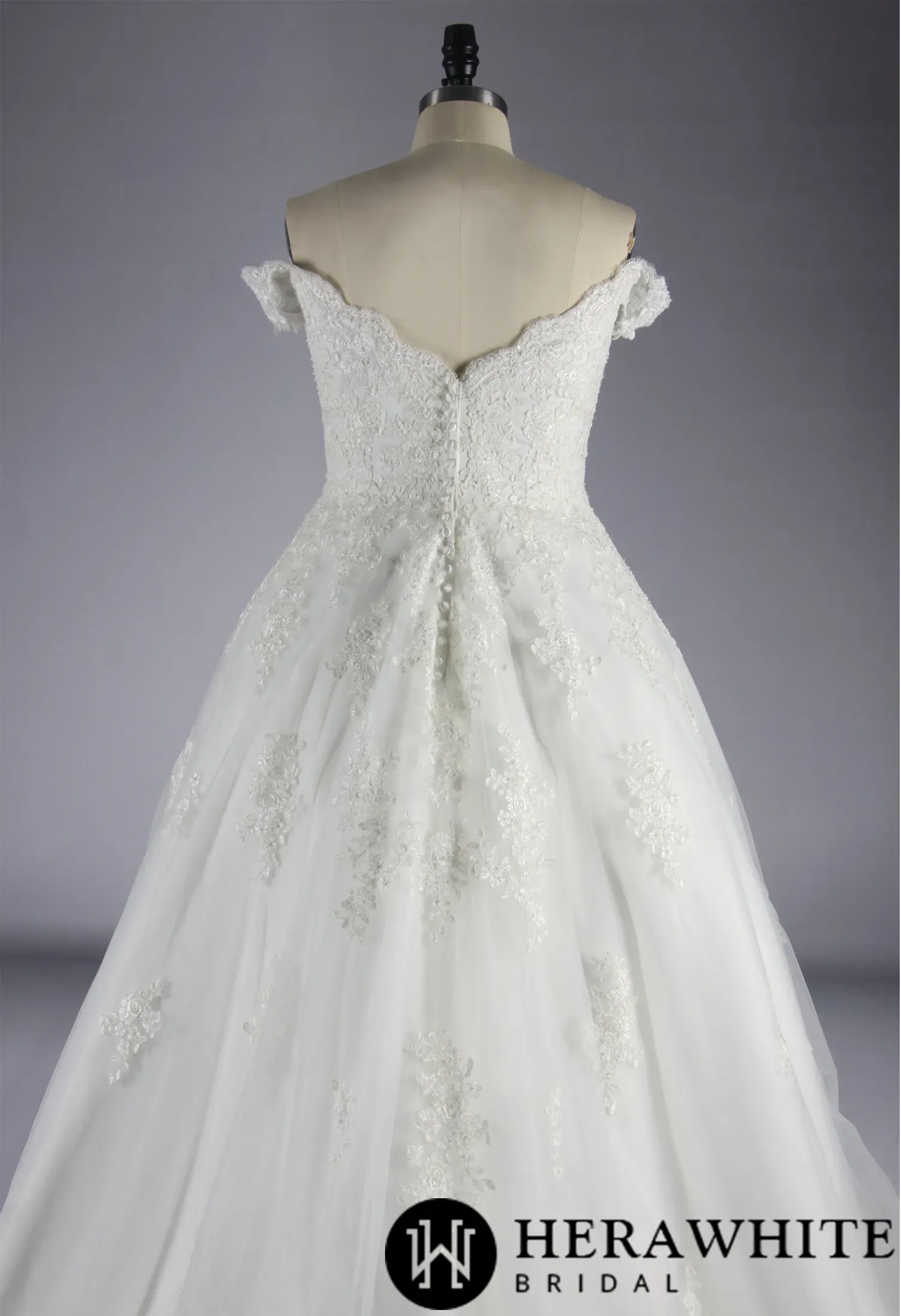 Classic Beaded Sweetheart Off-shoulder Ballgown Wedding Dress