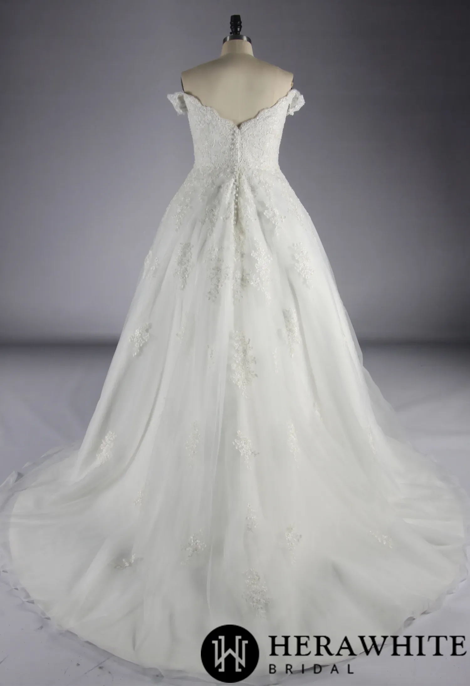 Classic Beaded Sweetheart Off-shoulder Ballgown Wedding Dress
