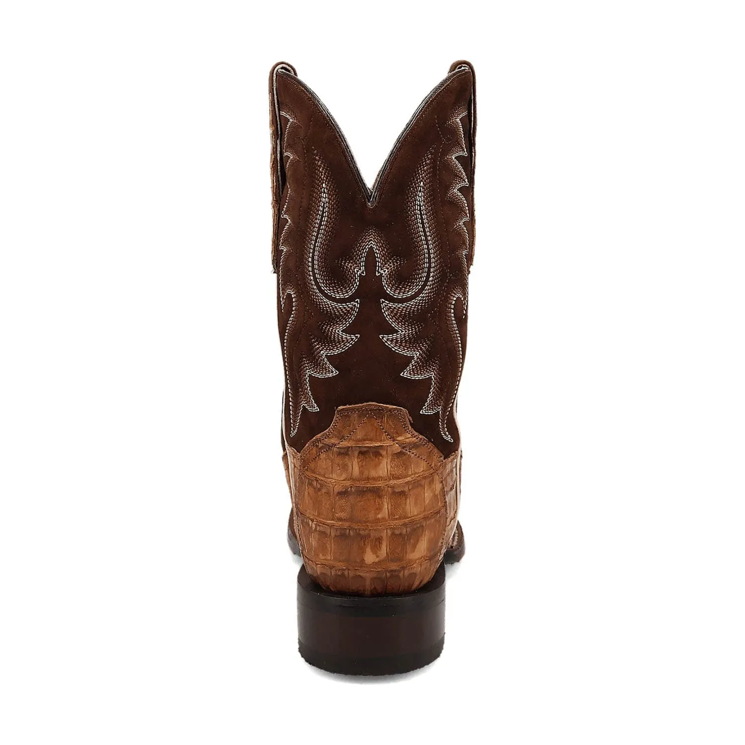 Dan Post Mens Leon Brass/Brown Caiman Cowboy Boots