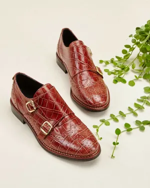 Derbies Vivalie Croc - Marron