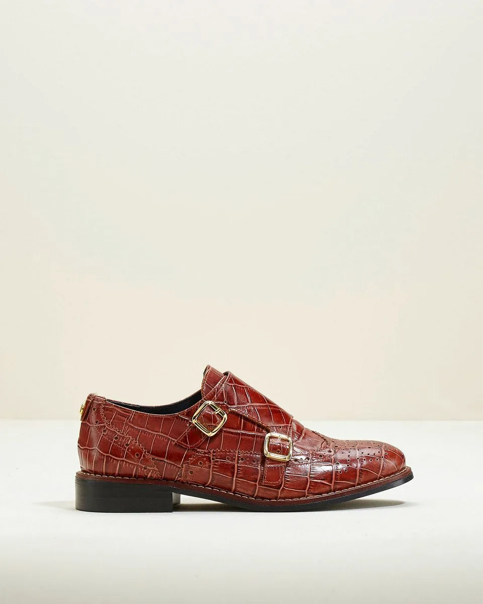 Derbies Vivalie Croc - Marron