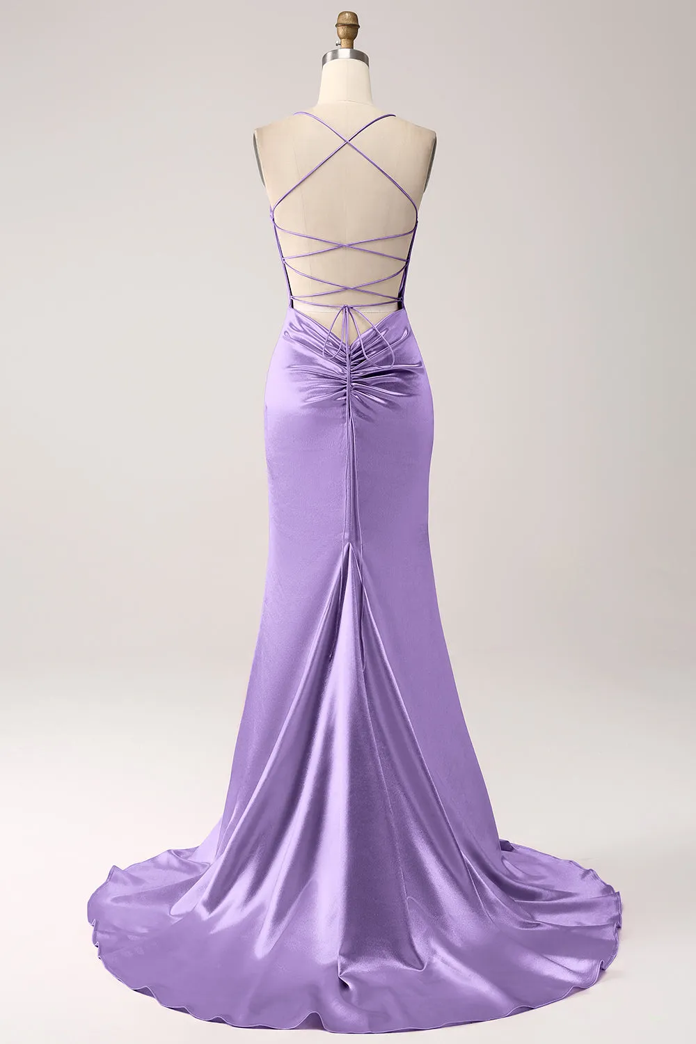 Eucalyptus Mermaid Satin Long Formal Dress