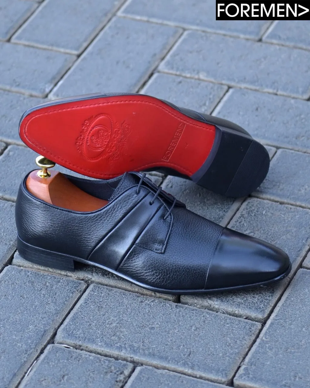 GATSBY | Black Leather Sole Derbies