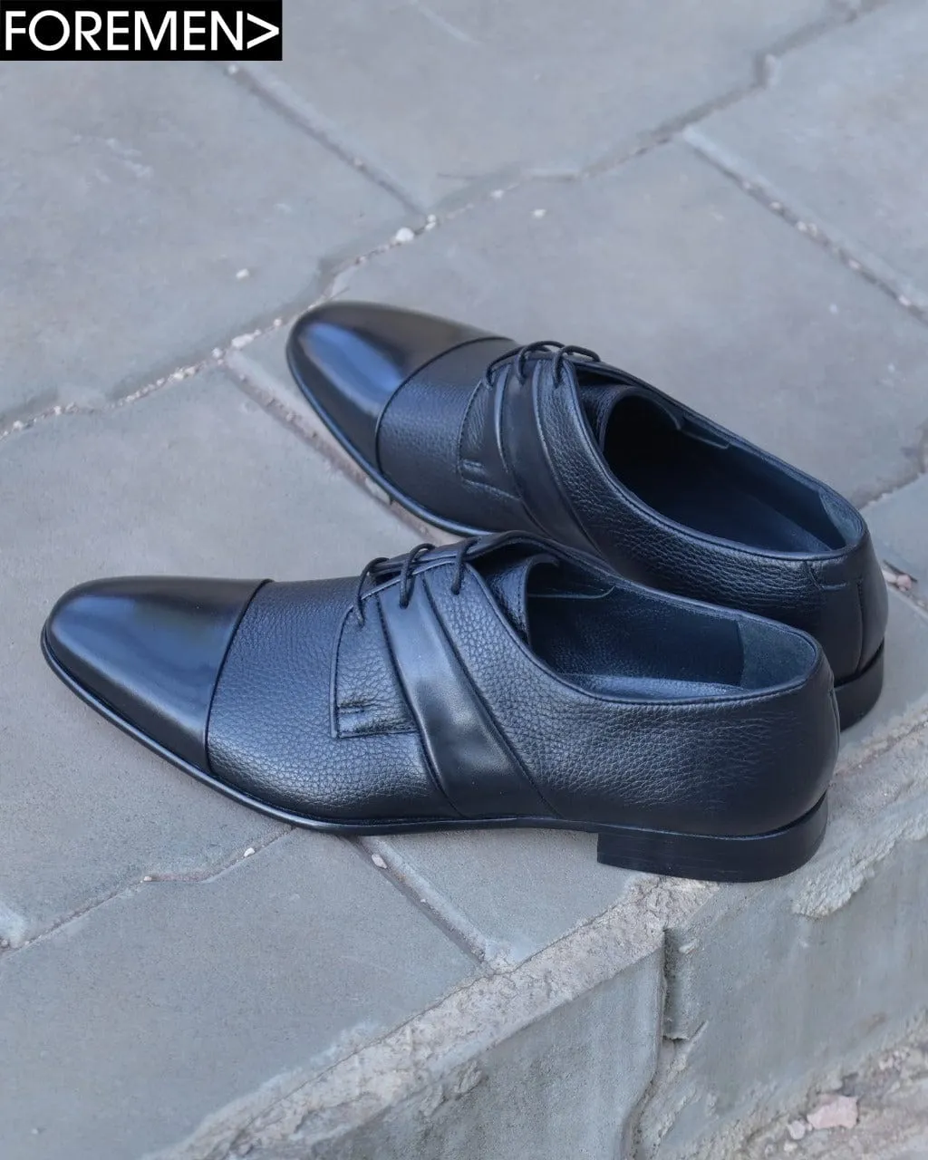 GATSBY | Black Leather Sole Derbies