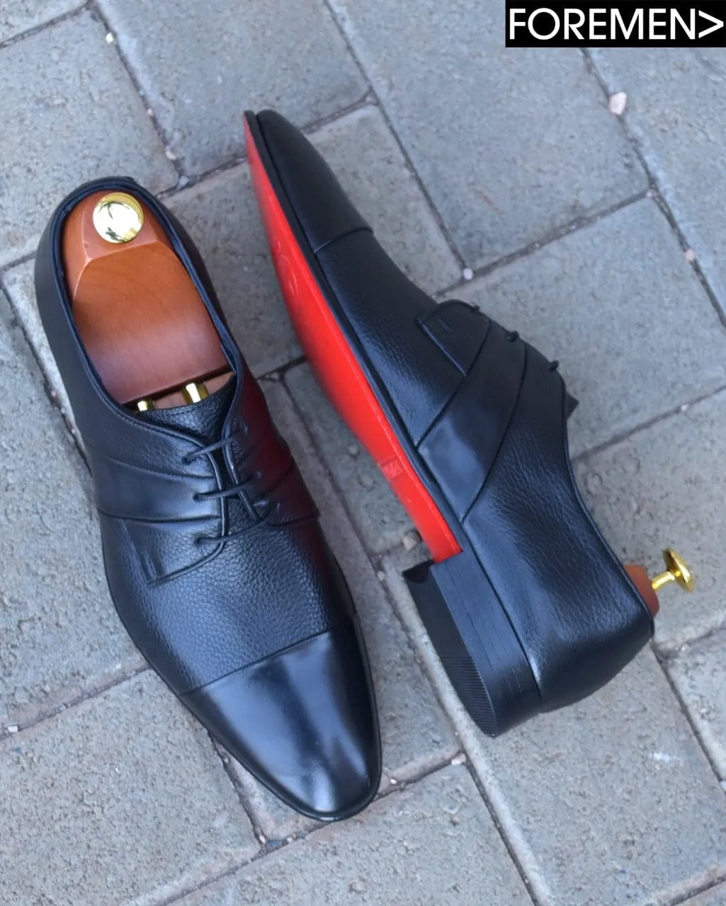 GATSBY | Black Leather Sole Derbies