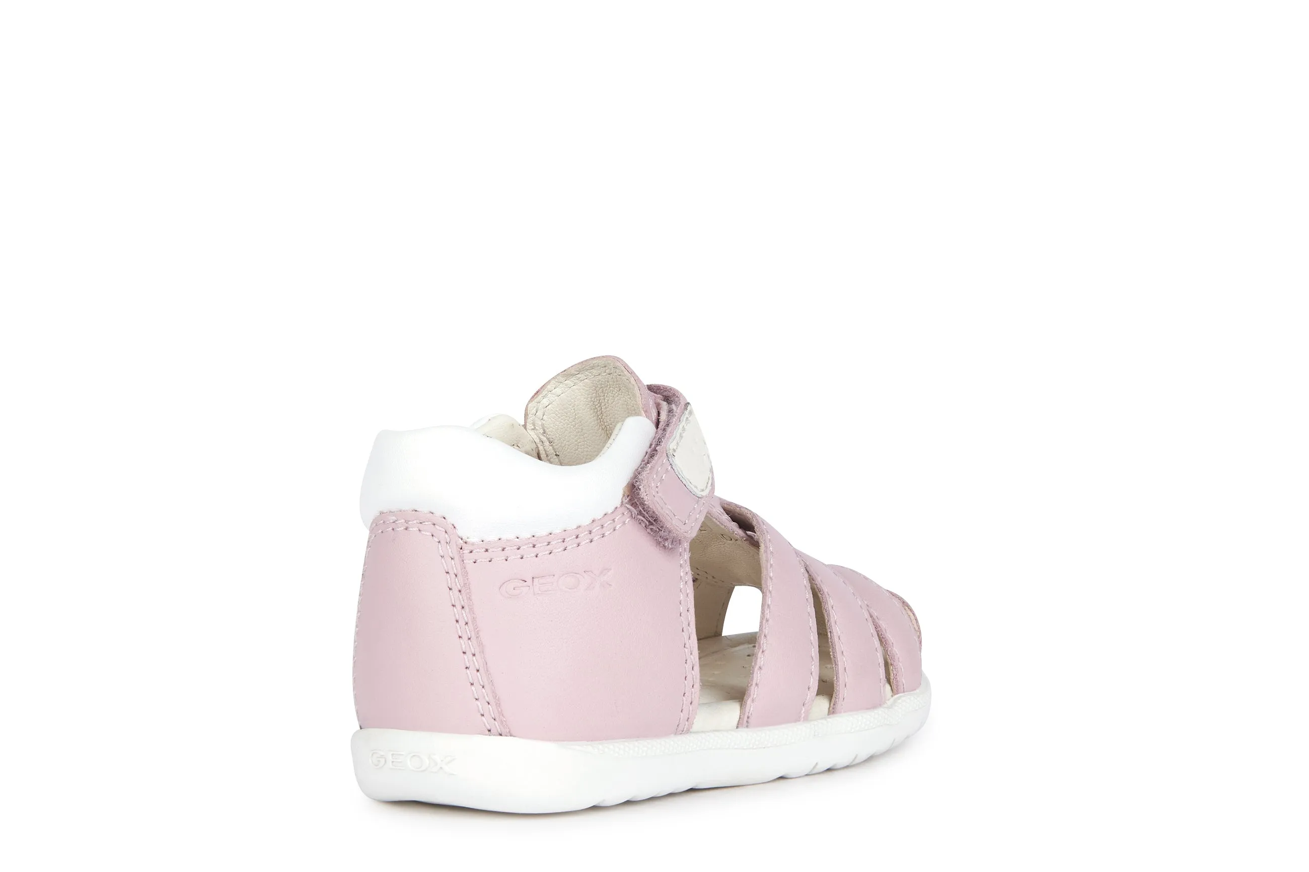 Geox Macchia Girls Rose Pink Closed Toe Fisherman Sandal