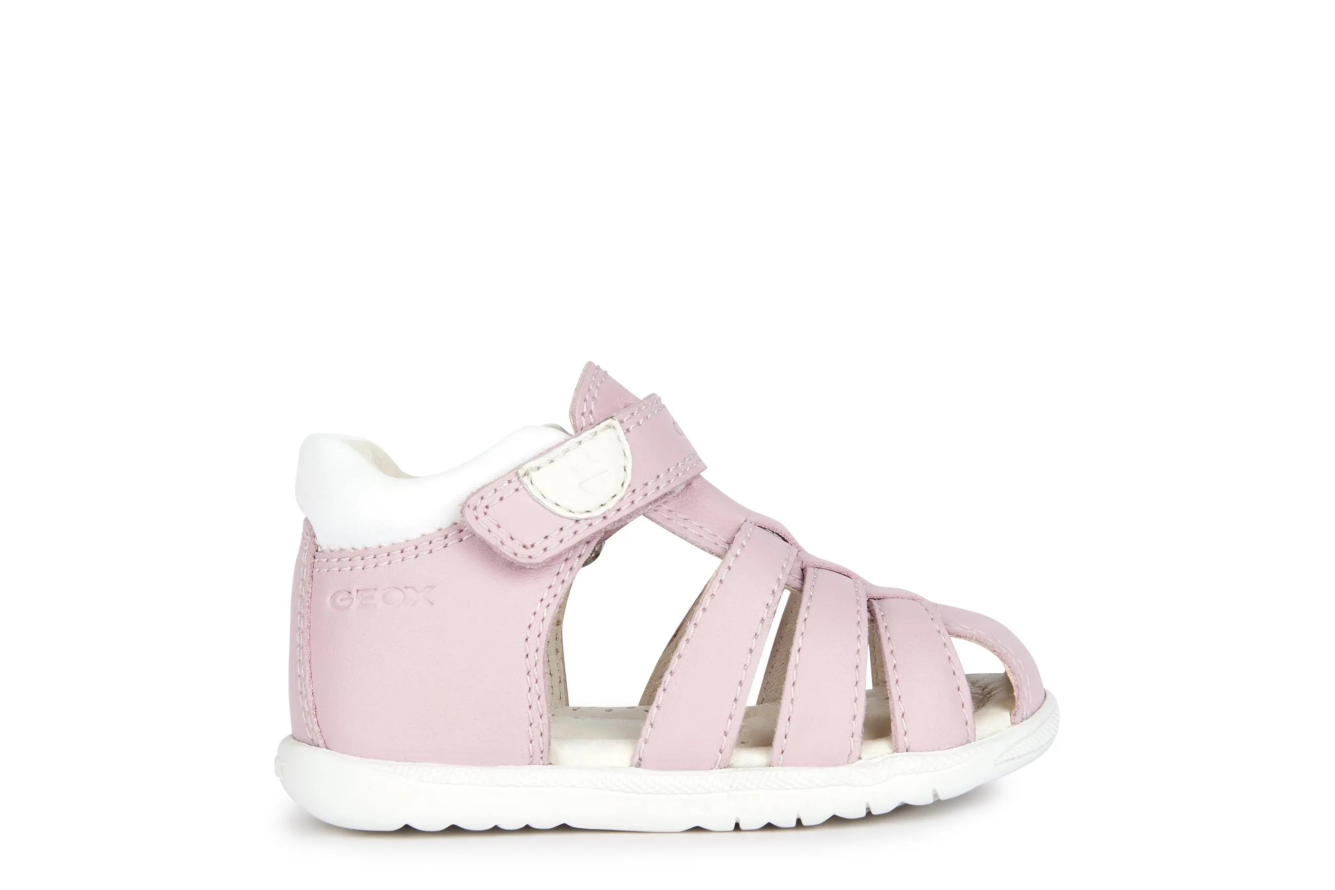 Geox Macchia Girls Rose Pink Closed Toe Fisherman Sandal
