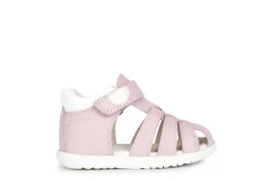 Geox Macchia Girls Rose Pink Closed Toe Fisherman Sandal