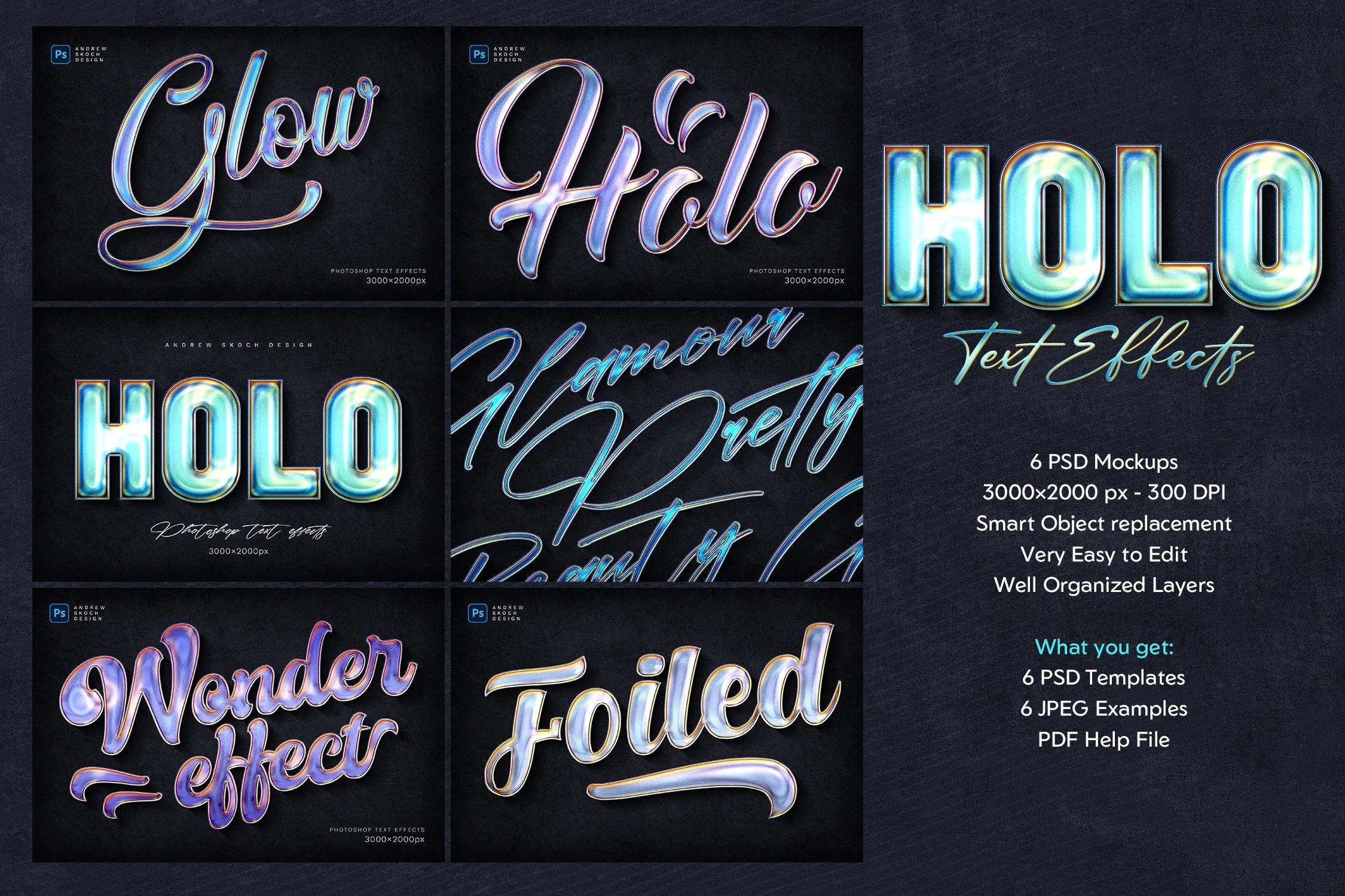 Holographic Text Effects