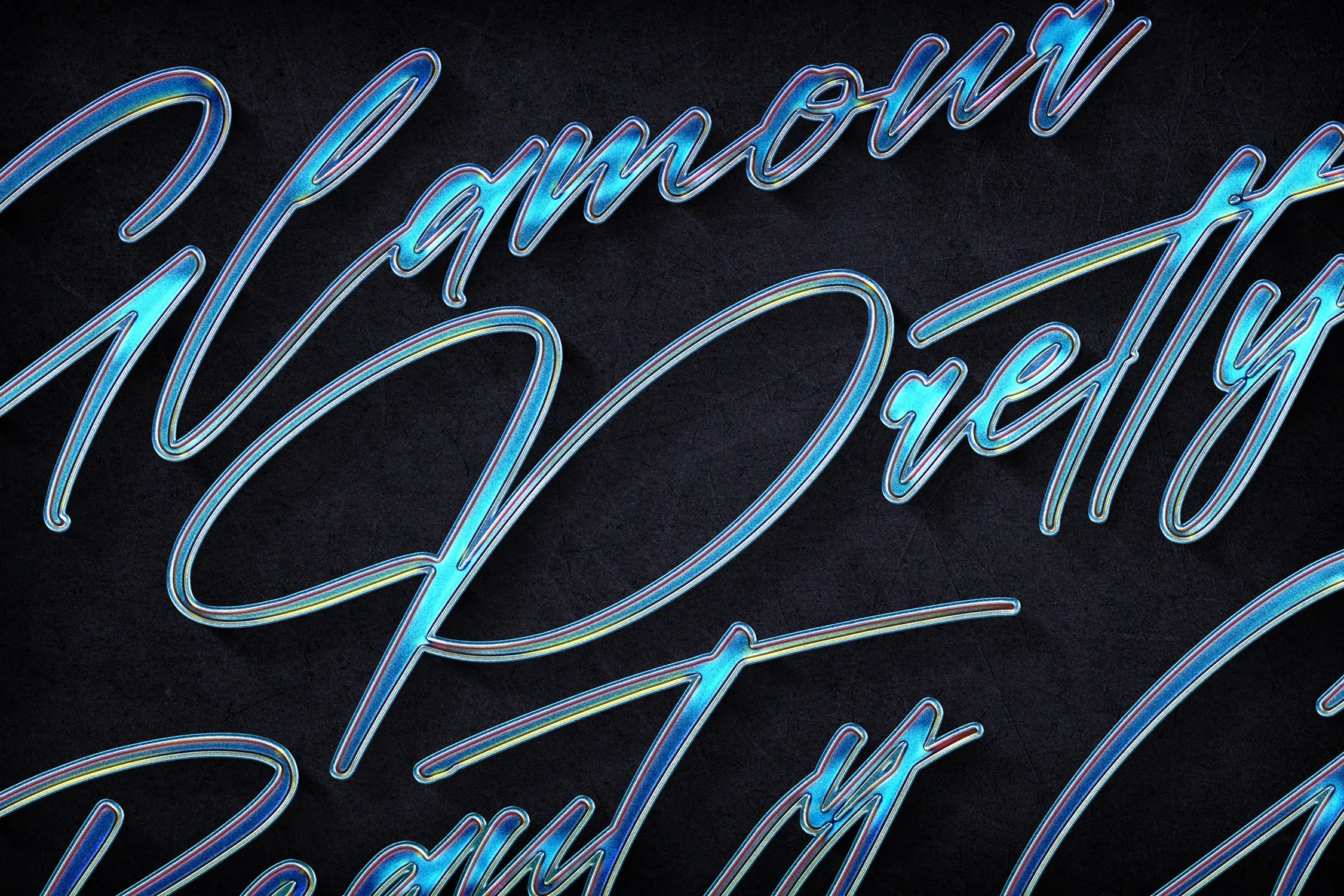 Holographic Text Effects