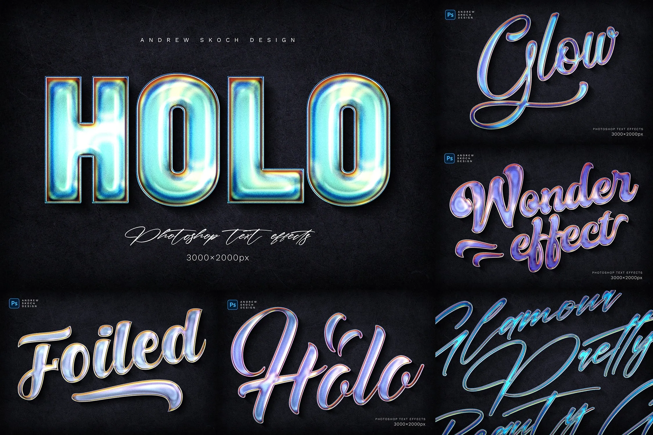 Holographic Text Effects