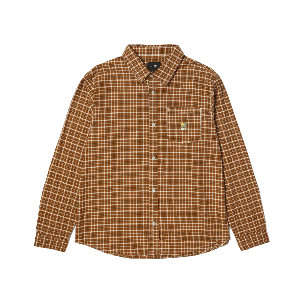 HUF Echo Oxford Plaid Shirt - Russet