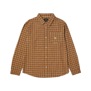 HUF Echo Oxford Plaid Shirt - Russet