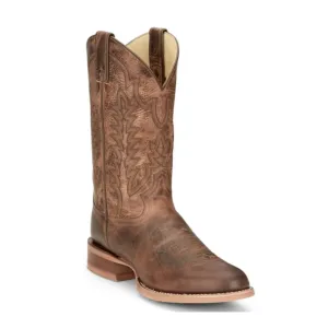 JUSTIN MEN'S CLANTON KHAKI COWHIDE WESTERN BOOT - CJ2045
