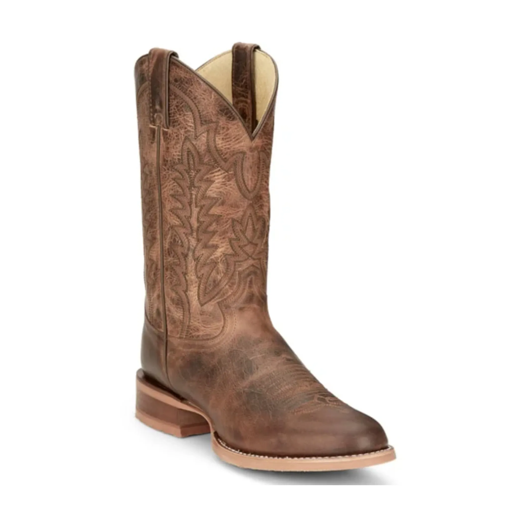 JUSTIN MEN'S CLANTON KHAKI COWHIDE WESTERN BOOT - CJ2045