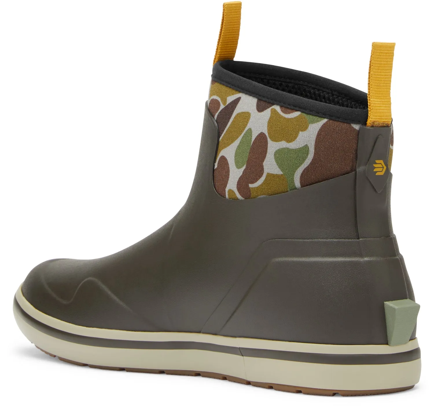 Lacrosse Mens Alpha Deck Olive/Camo Rubber Ankle Boots