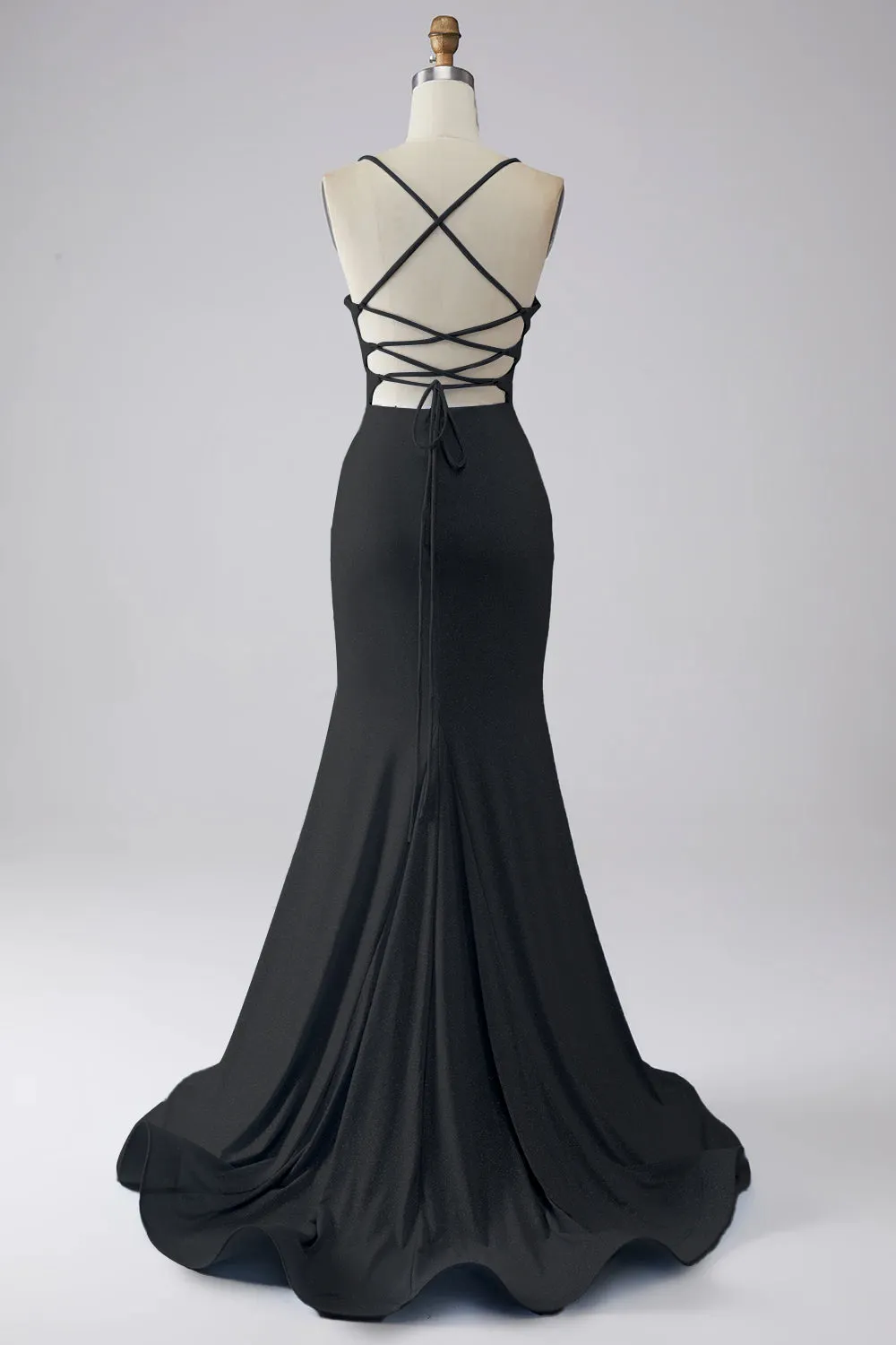 Light Blue Sparkly Mermaid Prom Dress with Slit