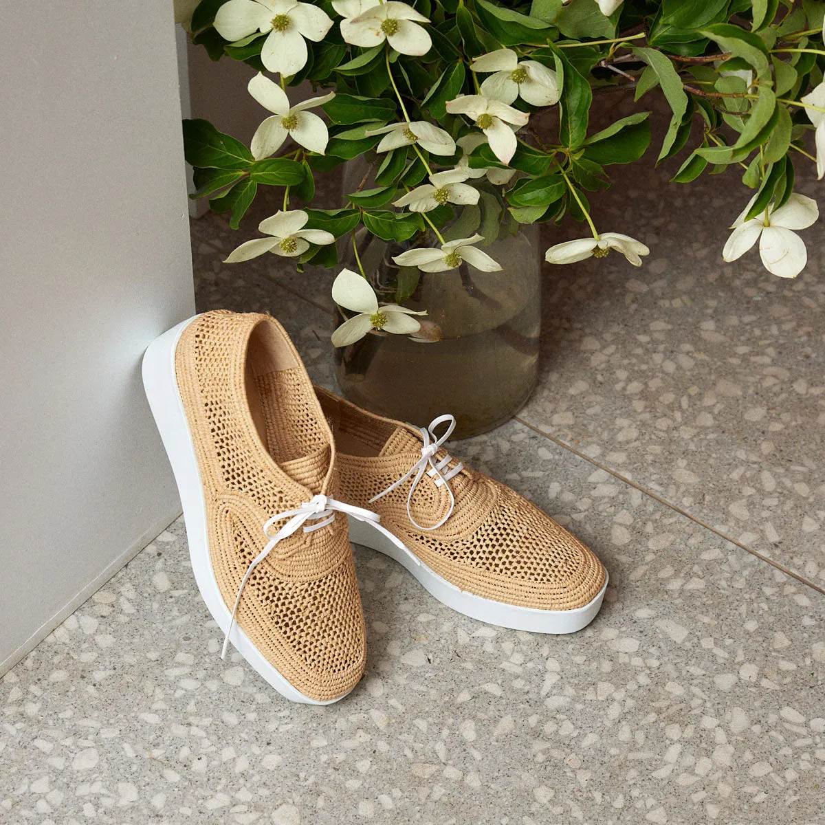 Lisa Classic Raffia Flatform Derbies