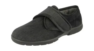 Men'S Slippers / House Shoes (Hallam)2V Wide Fit By Db Shoes in Black