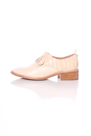 MI PIACI - Leather croc brogues - Beige! 39