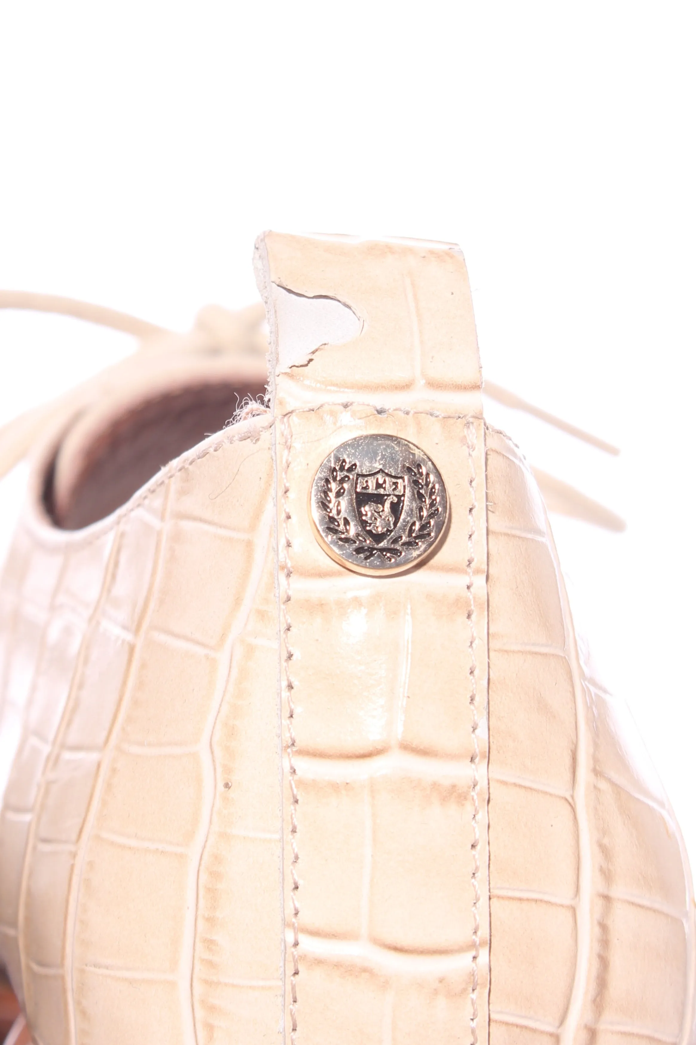 MI PIACI - Leather croc brogues - Beige! 39