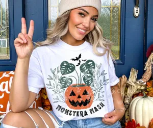 Monstera Mash | Comfort Colors Plant Lover Halloween Tee