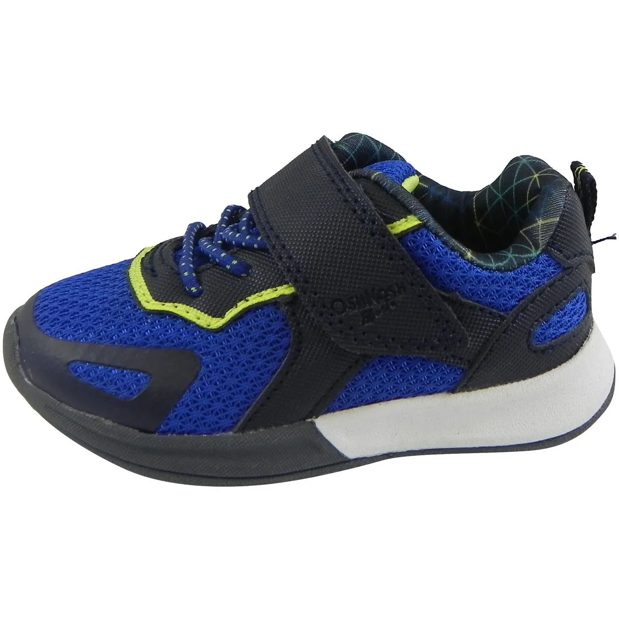 OshKosh Boy's Galaxy Mesh Lace Up Hook and Loop Sneaker Navy/Blue