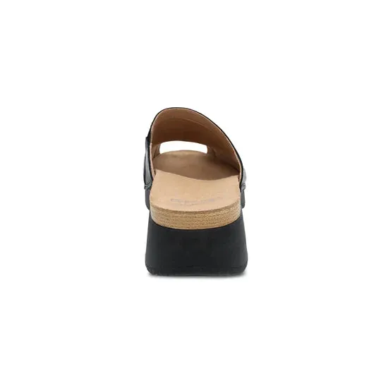 Ravyn Mule Peep-Toe Slide in Black