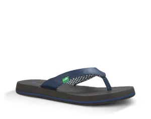 Sanuk Yoga Mat Blue Slip On Lightweight Cushioned Flip Flop Sandals