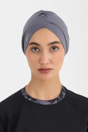 Sleek Swim Turban Charcoal