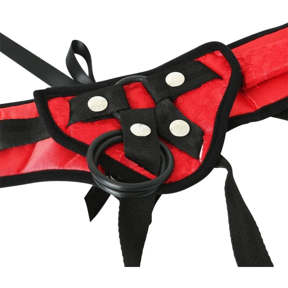 Sportsheets Red Lace Corsette Strap-On