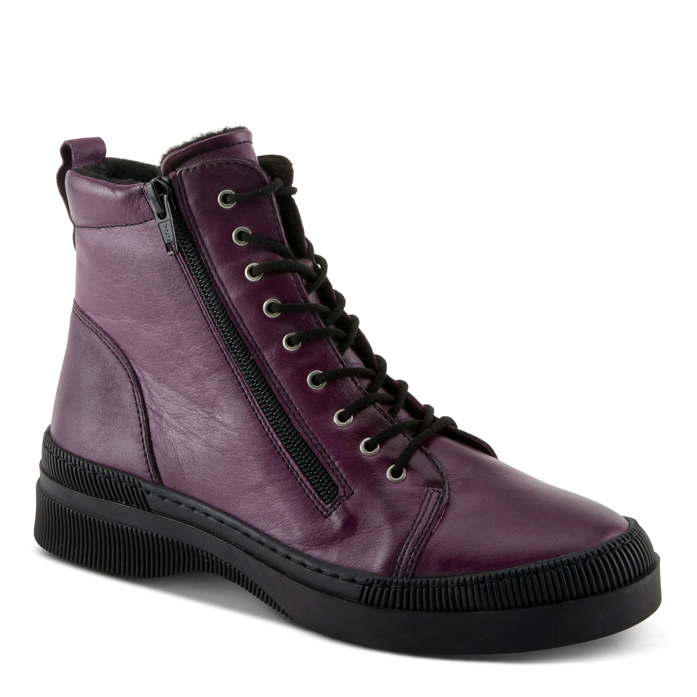 Spring Step Shoes Hoylein Women's Leather Rugged Combat Style Boots