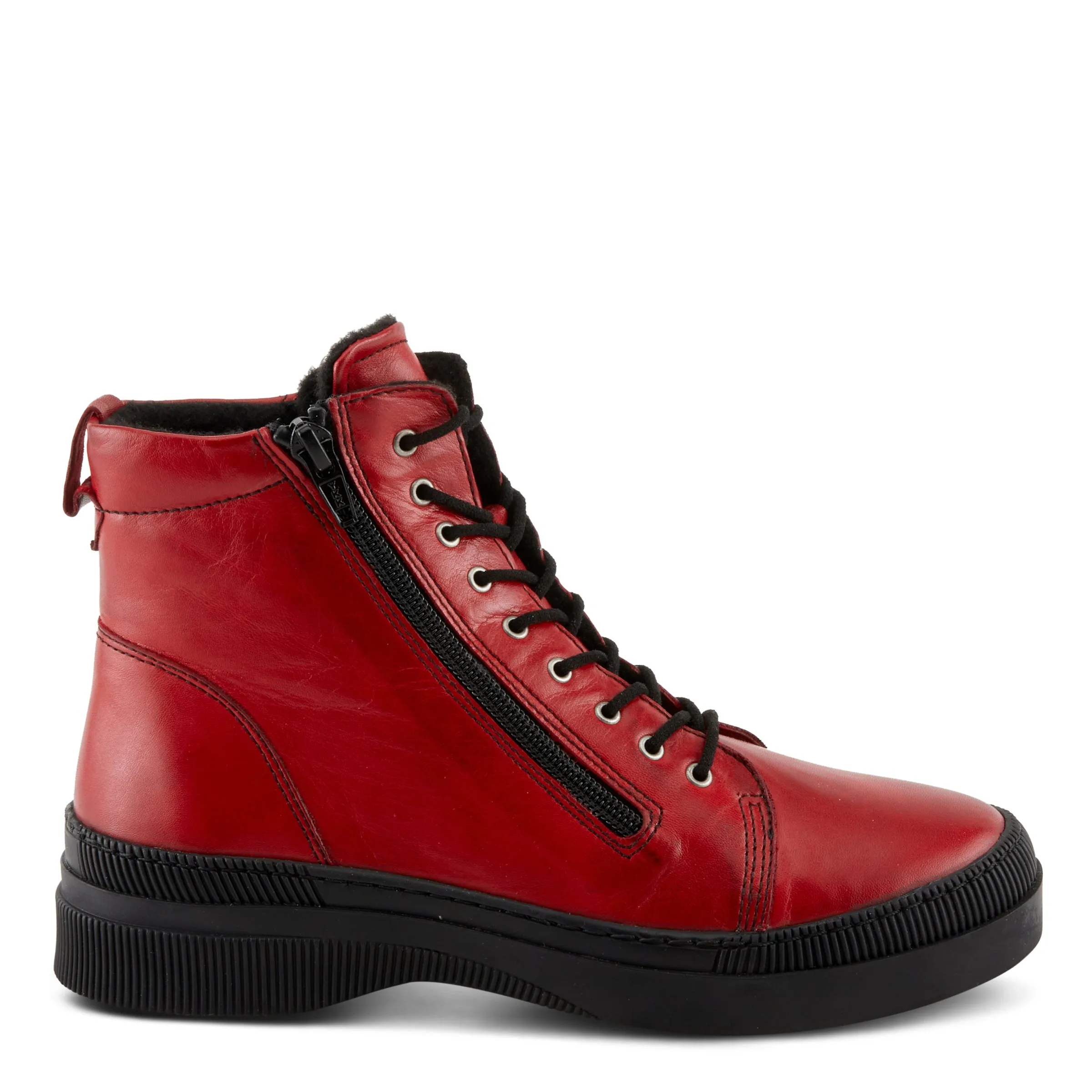 Spring Step Shoes Hoylein Women's Leather Rugged Combat Style Boots