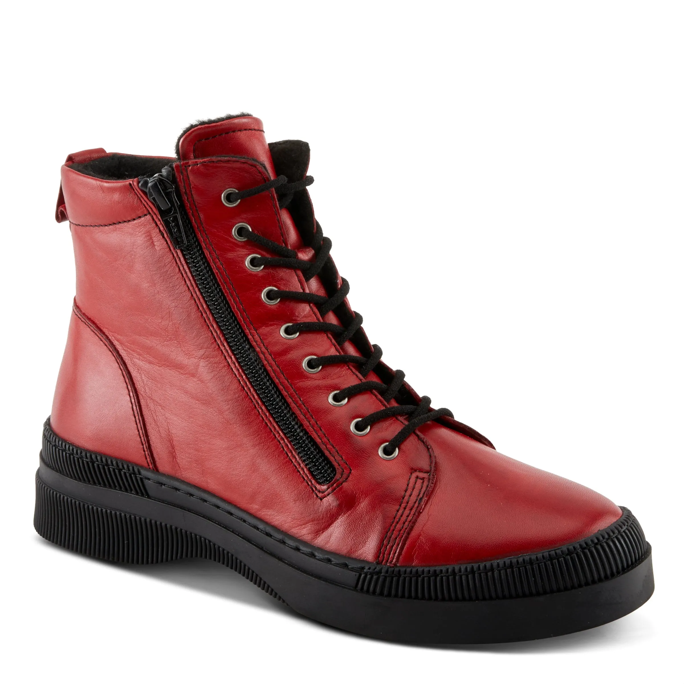 Spring Step Shoes Hoylein Women's Leather Rugged Combat Style Boots